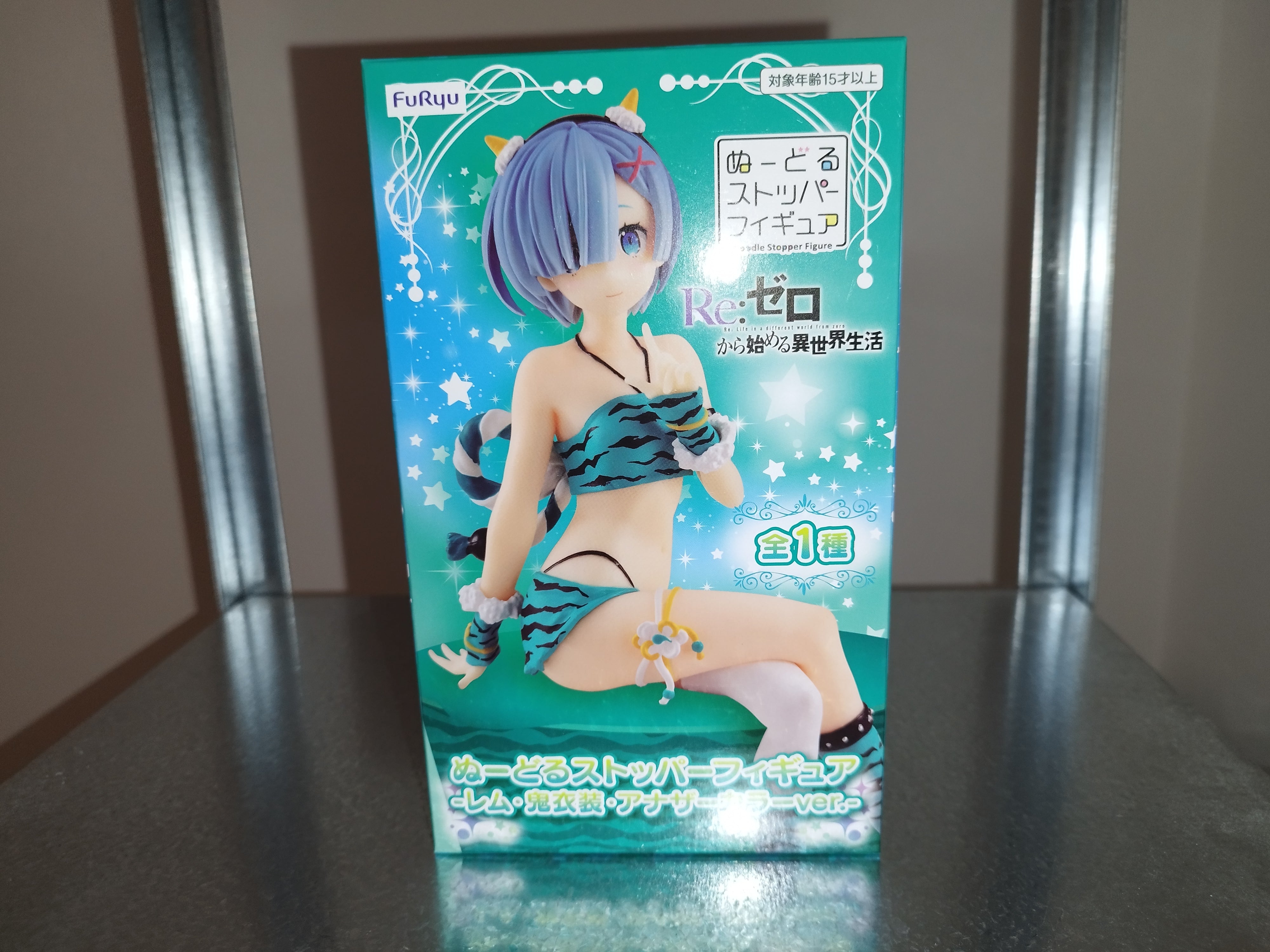 IN STOCK Re:Zero Noodle Stopper PVC Statue Rem Demon Costume Another Color Ver. 16 cm