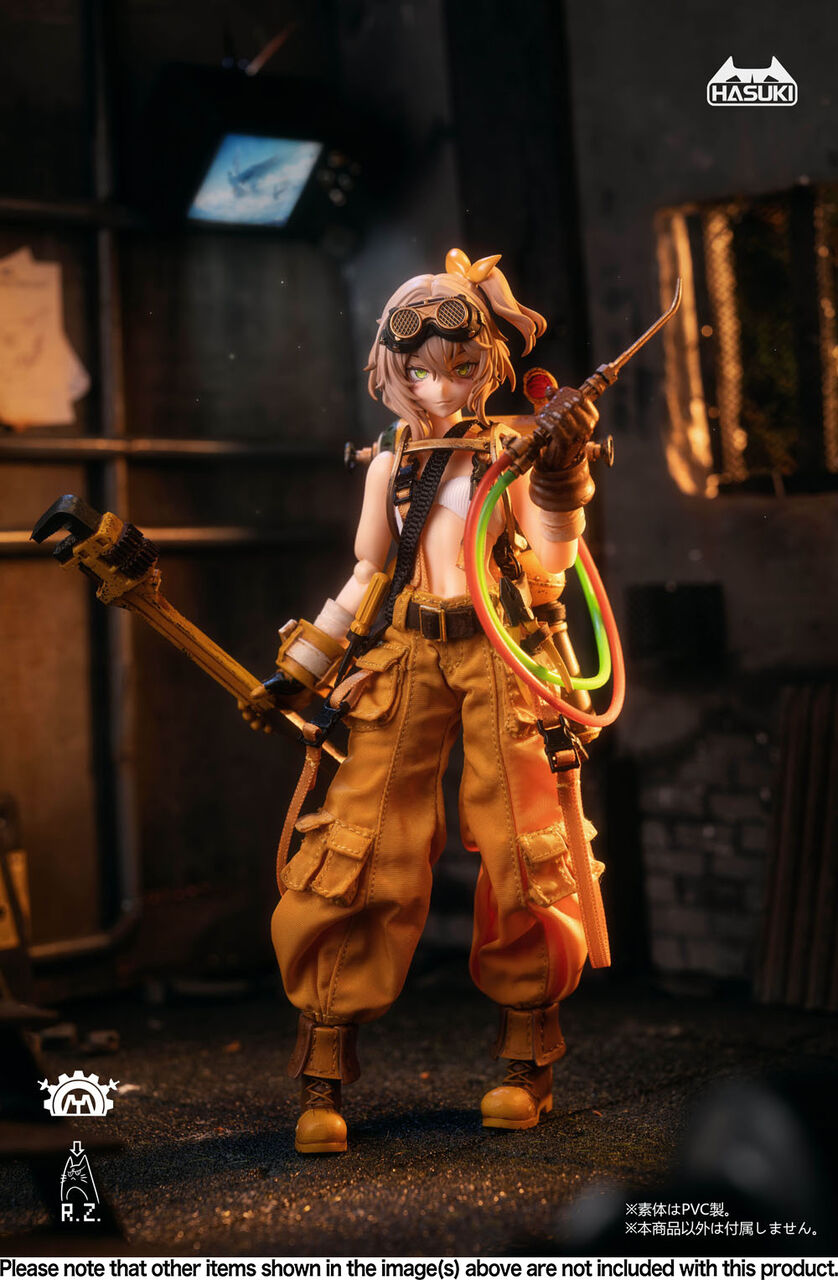 PREORDINE ESAURITO Pocket Art Action Action Figure 1/12 PA007 Mechanic Fiona 15 cm (PREORDINE NON CANCELLABILE)