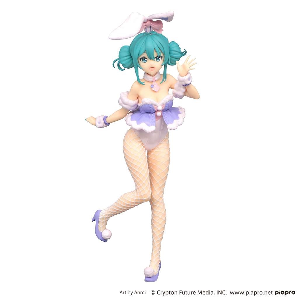 PREORDINE ESAURITO Hatsune Miku BiCute Bunnies PVC Statue White Rabbit Purple Color Ver. 28 cm