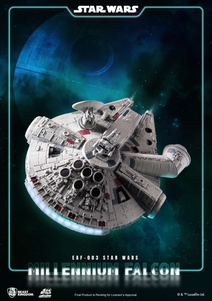 PREORDINE 06/2025 Star Wars Egg Attack Floating Model with Light Up Function Millennium Falcon 13 cm (PREORDINE NON CANCELLABILE)
