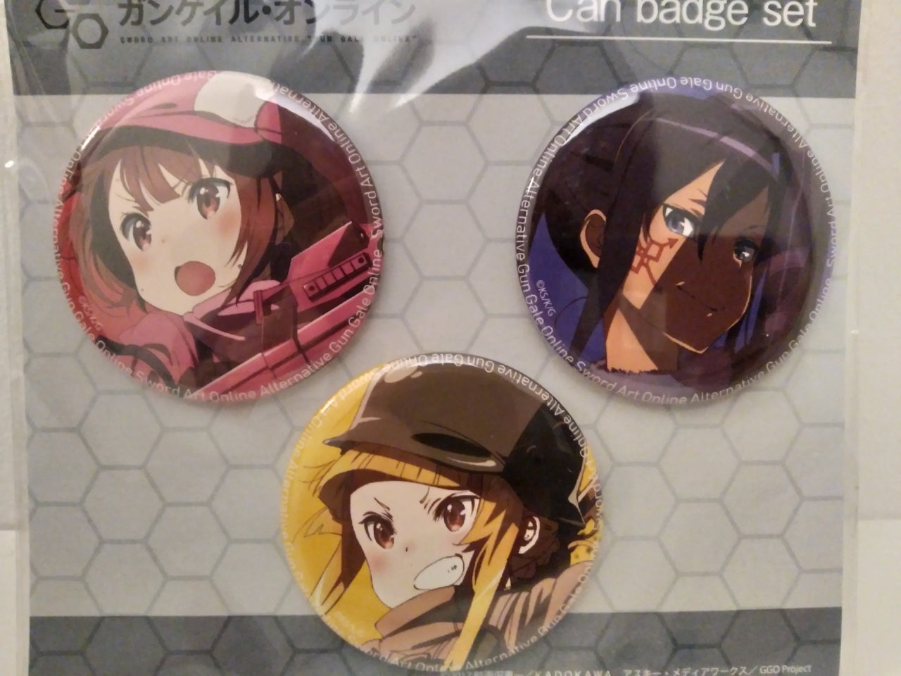 IN STOCK Sword Art Online Alternative Gun Gale Online ~ Can Badge Set