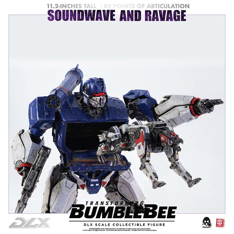 PREORDINE CHIUSO 06/2025 Transformers Bumblebee DLX Action Figure 2-Pack 1/6 Soundwave & Ravage 28 cm (PREORDINE NON CANCELLABILE)