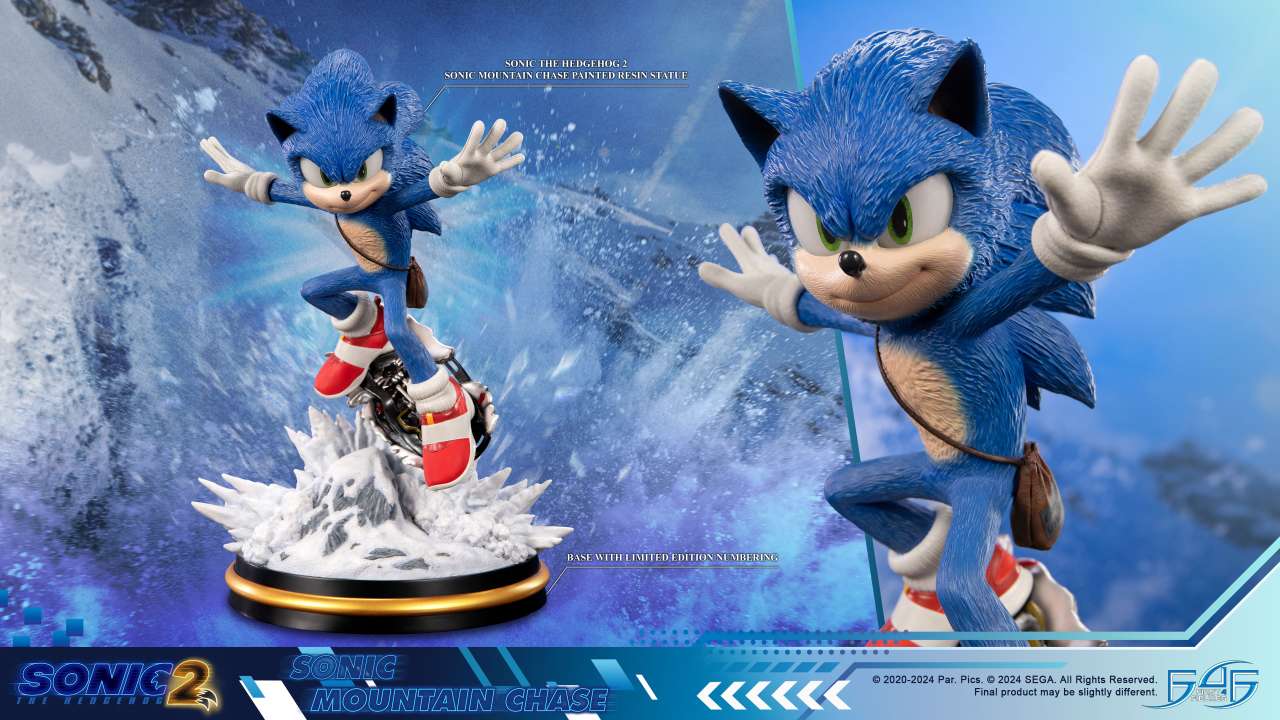 PREORDINE CHIUSO 03/2025 Sonic the Hedgehog 2 Sonic Mountain Chase Resin Statue 34 cm (PREORDINE NON CANCELLABILE)