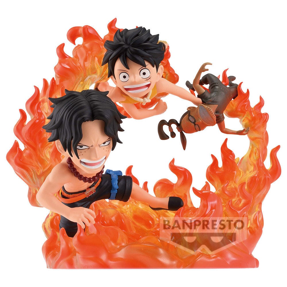 PREORDINE+ 07/2027 One Piece WCF Log Stories Marineford Portgas D Ace & Monkey D Luffy figure 10cm