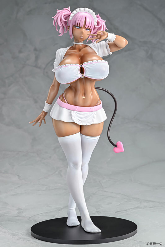PREORDINE CHIUSO 02/2025 Original Character Figure 1/6 Black Gal Maid Succubus Cocoa Pink Ver. 30 cm (18+) (PREORDINE NON CANCELLABILE)