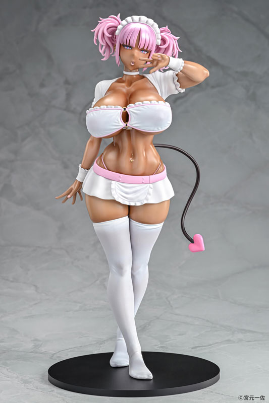 PREORDINE CHIUSO 02/2025 Original Character Figure 1/6 Black Gal Maid Succubus Cocoa Pink Ver. 30 cm (18+) (PREORDINE NON CANCELLABILE)