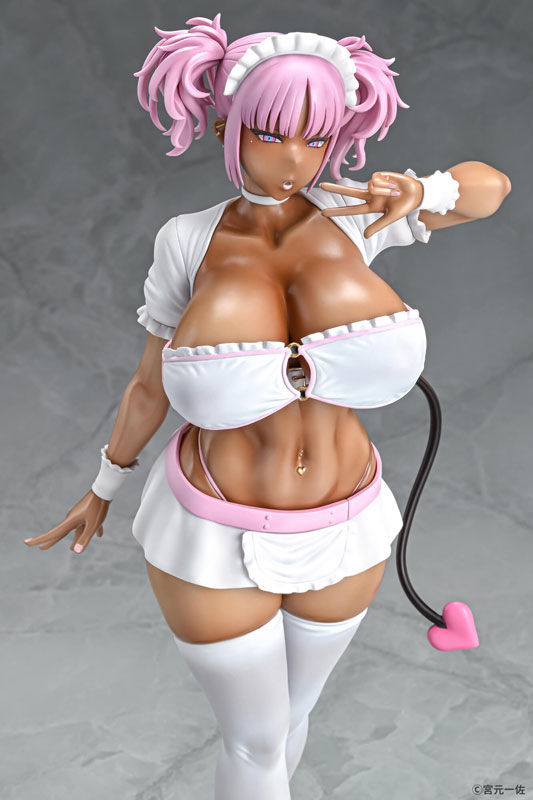 PREORDINE CHIUSO 02/2025 Original Character Figure 1/6 Black Gal Maid Succubus Cocoa Pink Ver. 30 cm (18+) (PREORDINE NON CANCELLABILE)