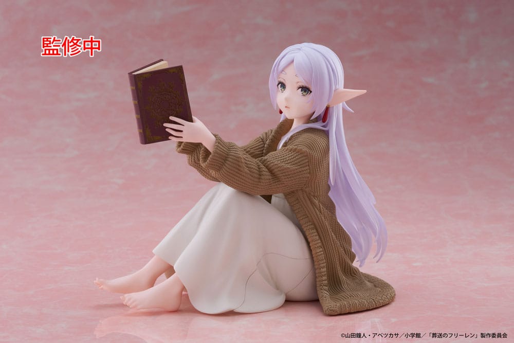 PREORDINE+ CHIUSO 06/2025 Frieren: Beyond Journey's End Desktop Cute Figure Frieren Roomwear Ver. 13 cm