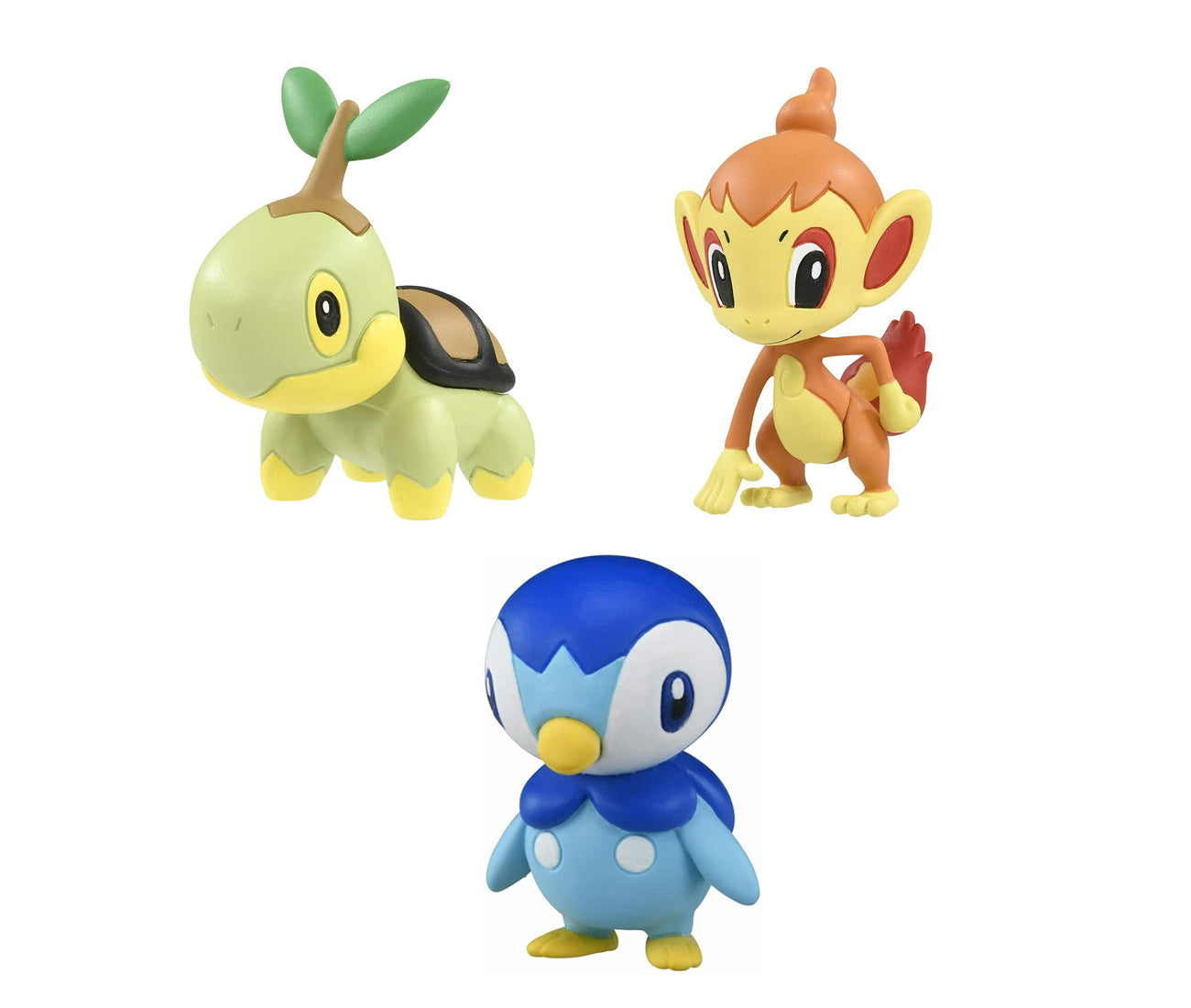 Turtwig, Chimchar and Piplup: Pokemon Moncolle Bundle (Set of 3)