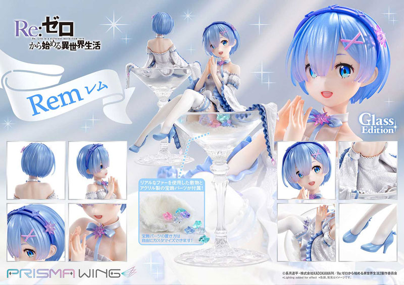 PREORDINE 10/2025 Re:Zero - Starting Life in Another World Prisma Wing Rem Glass Edition 23 cm Statue 1/7 (PREORDINE NON CANCELLABILE)