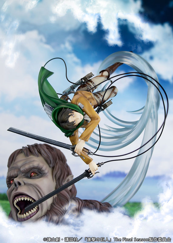 PREORDINE+ 12/2025 Attack on Titan Levi vs Beast Titan Ver. 28 cm Statue 1/7