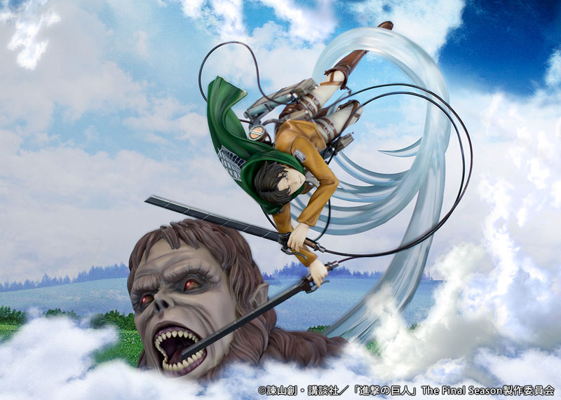 PREORDINE+ 12/2025 Attack on Titan Levi vs Beast Titan Ver. 28 cm Statue 1/7