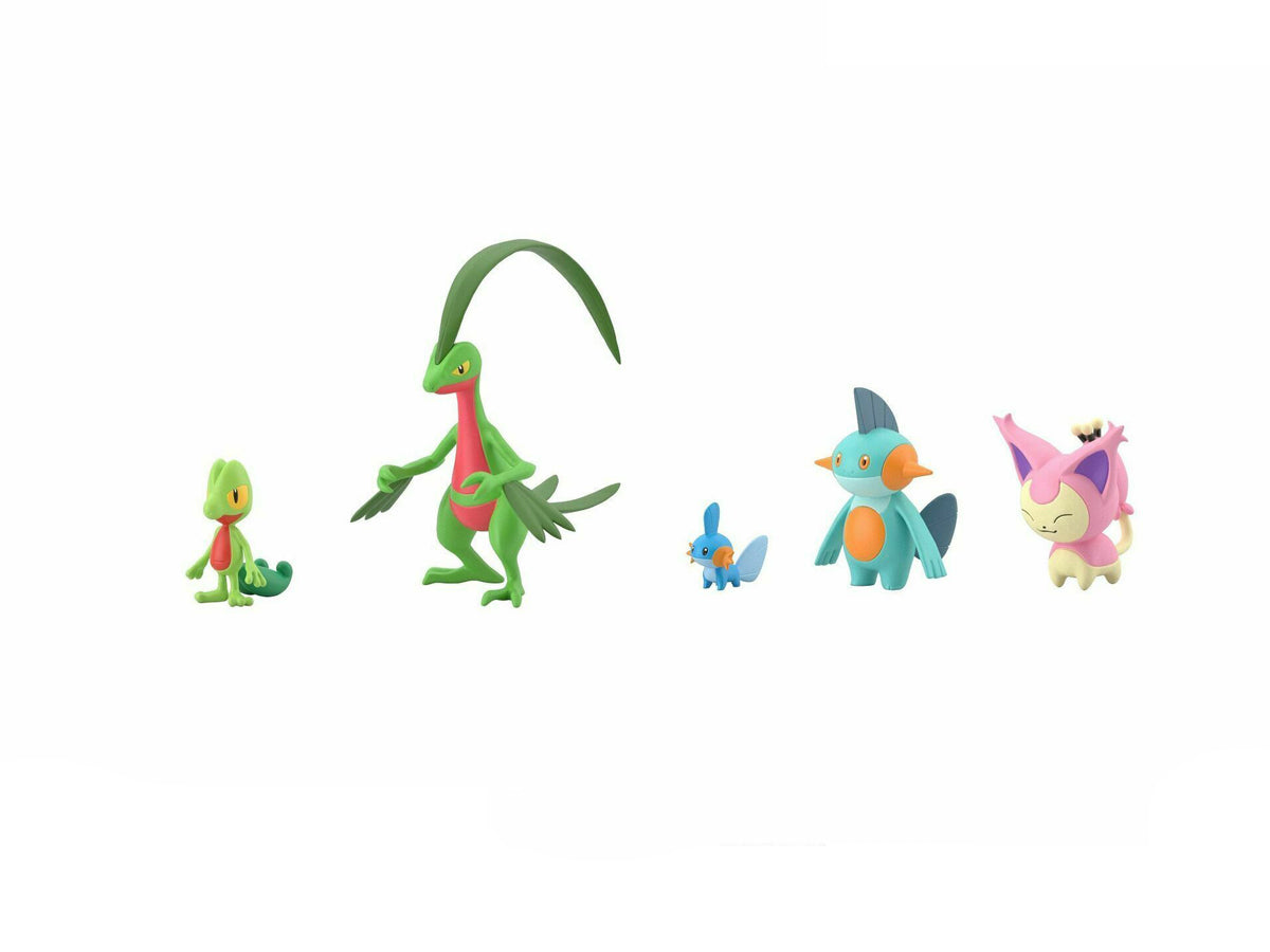 Pokemon Scale World Bundle: Treecko, Grovyle, Mudkip, Marshtomp and Skitty