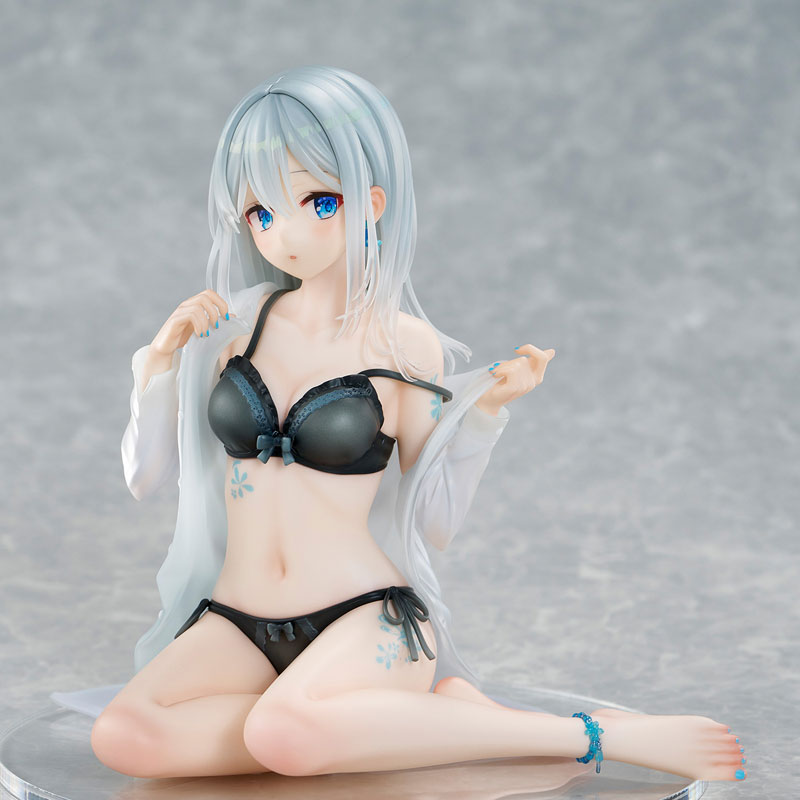 PREORDINE+ 08/2025 Original Character PVC Statue 1/7 Silver-Haired Girl Sky Blue Morning Special Outfit Ver. by Fuumi Illustration 16 cm