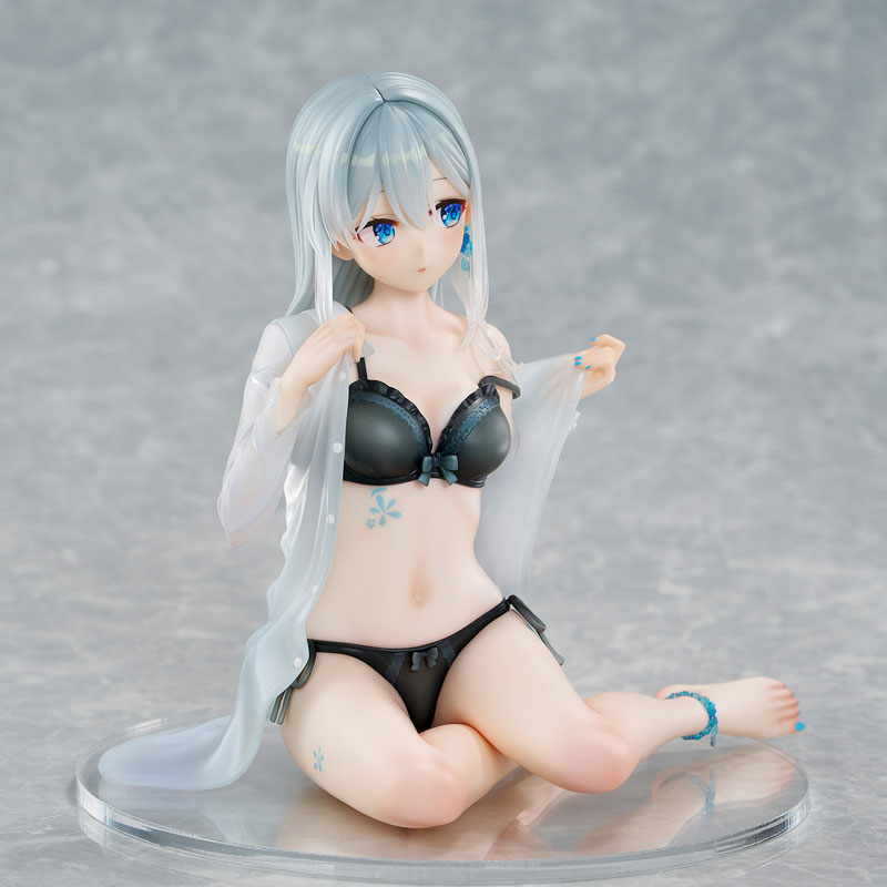 PREORDINE+ 08/2025 Original Character PVC Statue 1/7 Silver-Haired Girl Sky Blue Morning Special Outfit Ver. by Fuumi Illustration 16 cm