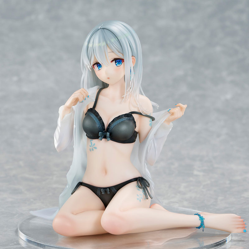PREORDINE+ 08/2025 Original Character PVC Statue 1/7 Silver-Haired Girl Sky Blue Morning Special Outfit Ver. by Fuumi Illustration 16 cm