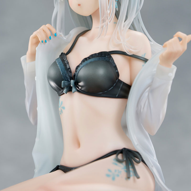 PREORDINE+ 08/2025 Original Character PVC Statue 1/7 Silver-Haired Girl Sky Blue Morning Special Outfit Ver. by Fuumi Illustration 16 cm