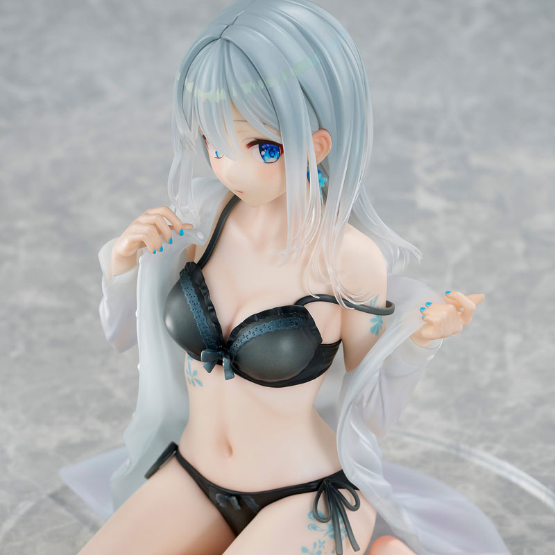 PREORDINE+ 08/2025 Original Character PVC Statue 1/7 Silver-Haired Girl Sky Blue Morning Special Outfit Ver. by Fuumi Illustration 16 cm