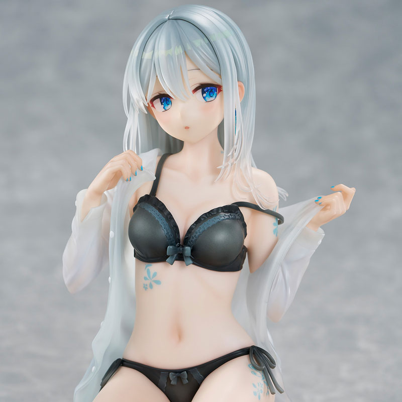PREORDINE+ 08/2025 Original Character PVC Statue 1/7 Silver-Haired Girl Sky Blue Morning Special Outfit Ver. by Fuumi Illustration 16 cm