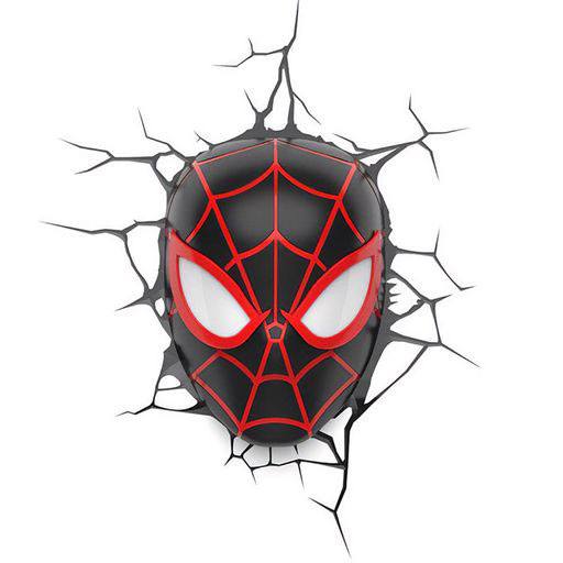 SU ORDINAZIONE Marvel 3D LED Light Spider-Man Miles Morales Face 3D *PREZZO SPECIALE*