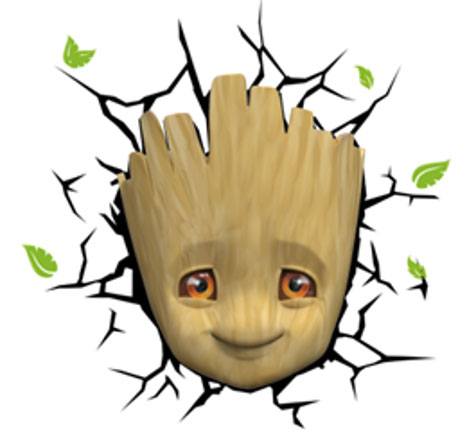 AUF BESTELLUNG HERGESTELLT Marvel 3D LED-Licht Baby Groot Gesicht 3D *SONDERPREIS*