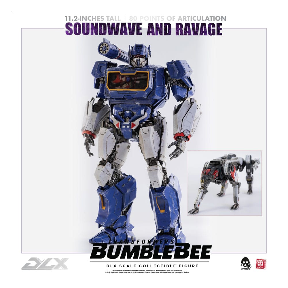 MADE TO ORDER Transformers Bumblebee DLX Action Figure 2-Pack 1/6 Soundwave & Ravage 28 cm