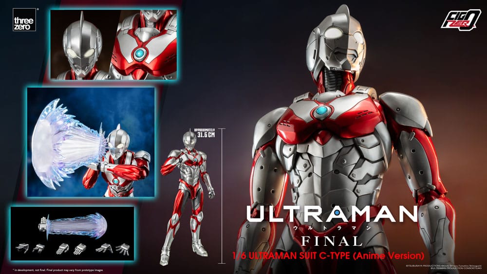 PREORDINE CHIUSO 03/2025 Ultraman FigZero Action Figure 1/6 Ultraman Suit C-Type (Anime Version) 31 cm (PREORDINE NON CANCELLABILE)