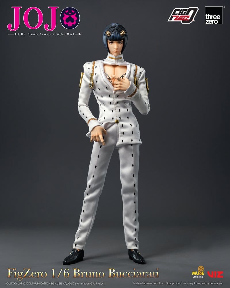 PREORDINE+ 12/2026 (NON CANCELLABILE) Jojo's Bizarre Adventure: Golden Wind FigZero Action Figure 1/6 Bruno Bucciarati 31 cm
