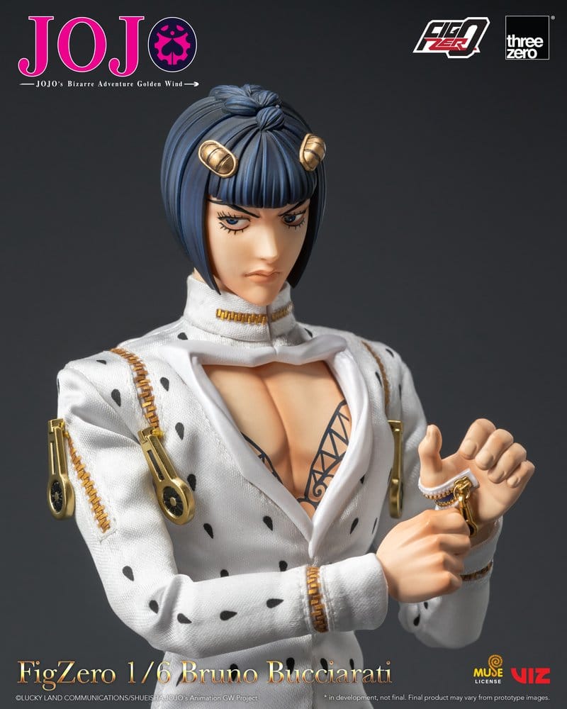 PREORDINE+ 12/2026 (NON CANCELLABILE) Jojo's Bizarre Adventure: Golden Wind FigZero Action Figure 1/6 Bruno Bucciarati 31 cm