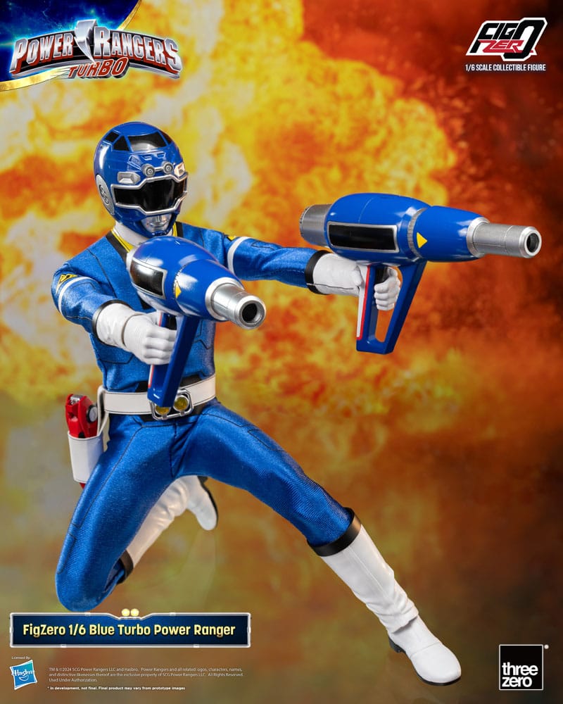 🧪 LAB | SU ORDINAZIONE Power Rangers Turbo FigZero Action Figure 1/6 Blue Turbo Power Ranger 30 cm