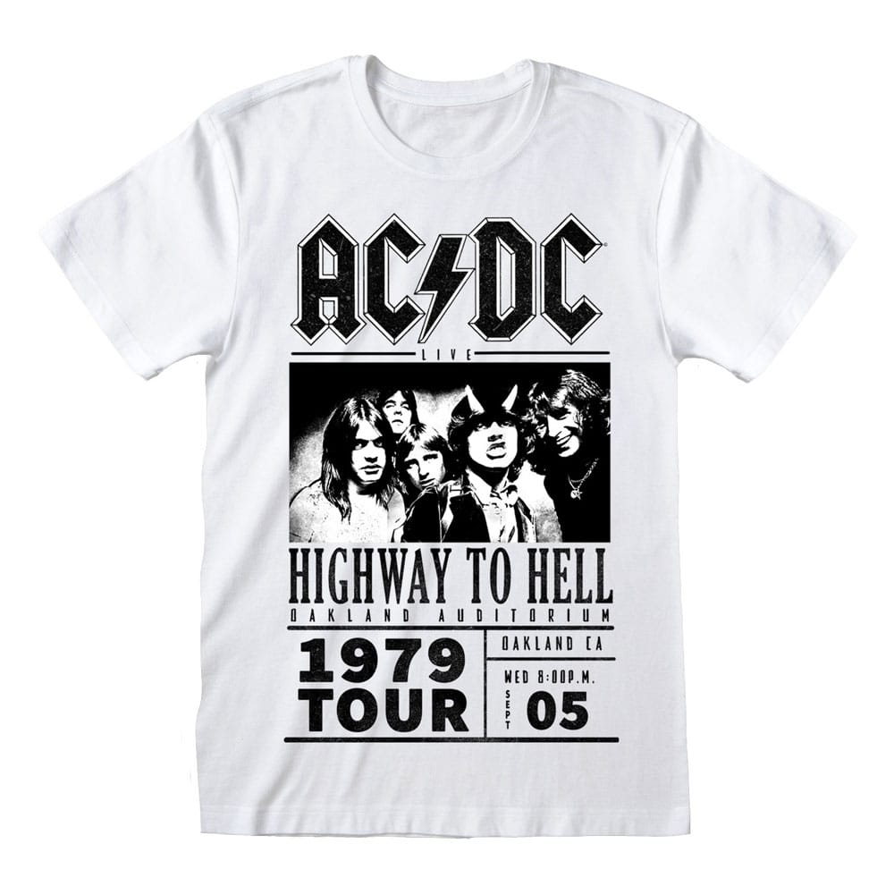 SU ORDINAZIONE AC/DC T-Shirt Highway To Hell 1979 Tour White Size XL *PREZZO SPECIALE*