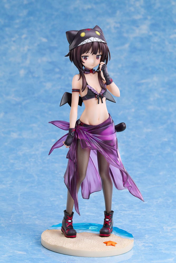 PREORDINE 08/2026 KonoSuba: An Explosion on This Wonderful World! Statue 1/7 Megumin Chomusuke Swimsuit Ver. 22 cm (PREORDINE NON CANCELLABILE)