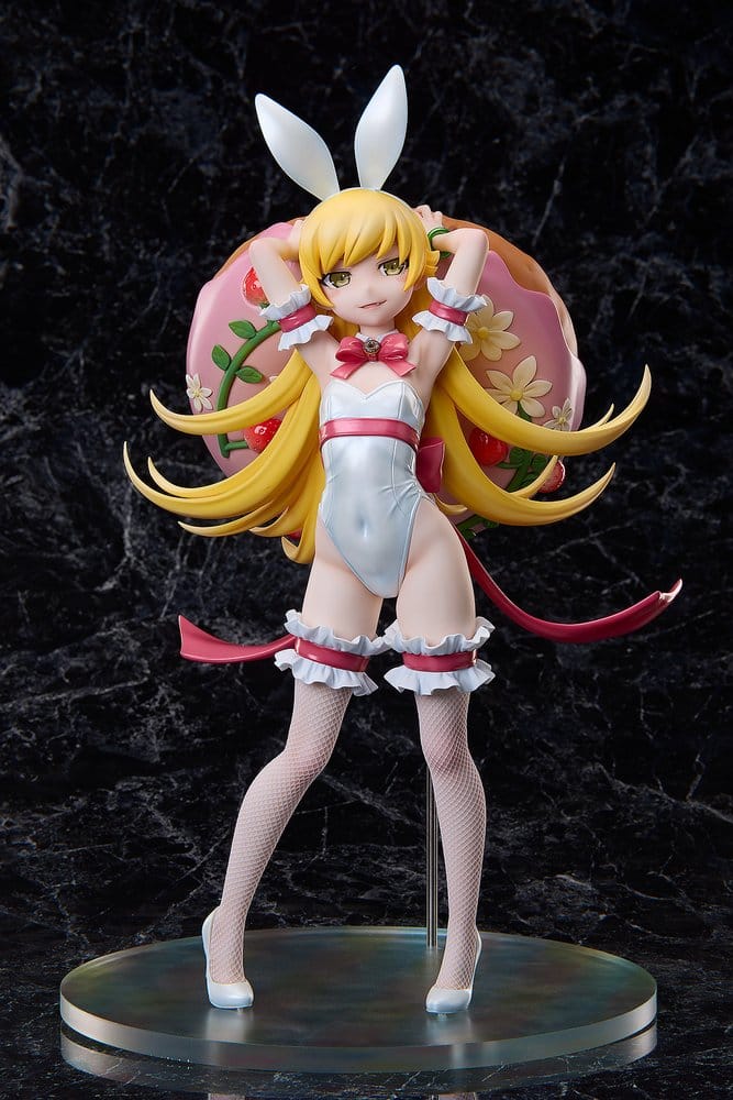 PREORDINE+ CHIUSO 05/2027 Monogatari Series PVC Statue 1/4 Shinobu Oshino White Bunny Ver. 35 cm