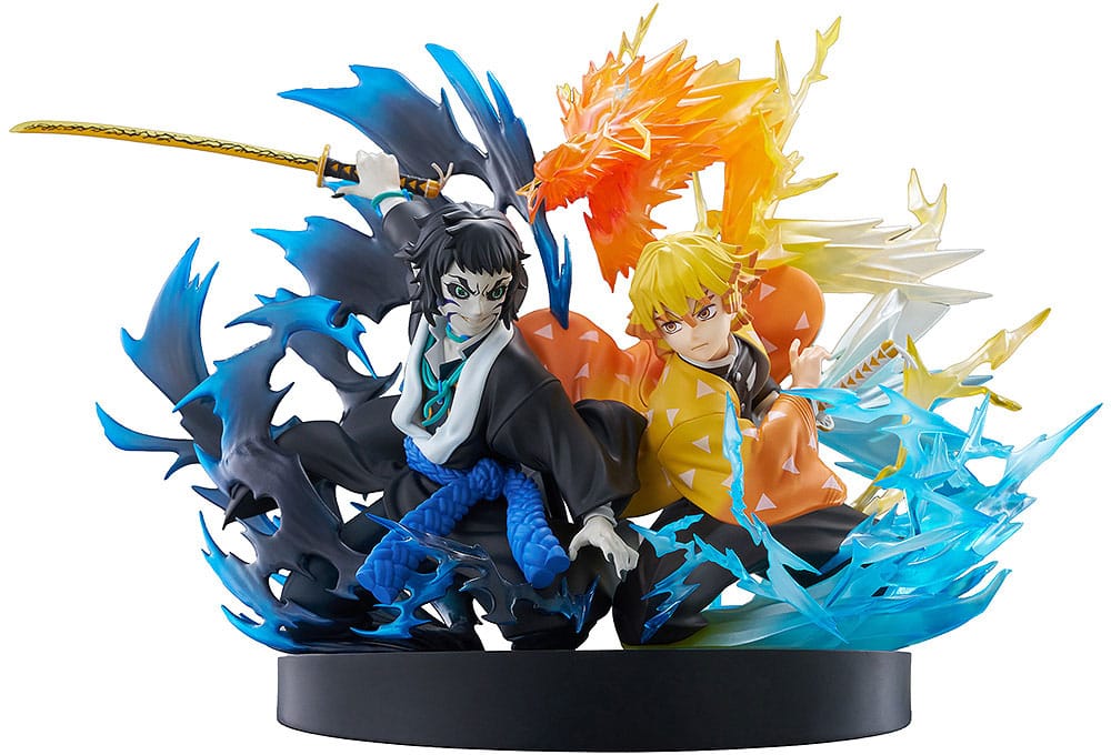 PREORDINE+ 02/2027 (NON CANCELLABILE) Demon Slayer: Kimetsu no Yaiba PVC Statue Zenitsu Agatsuma & Kaigaku 15 cm