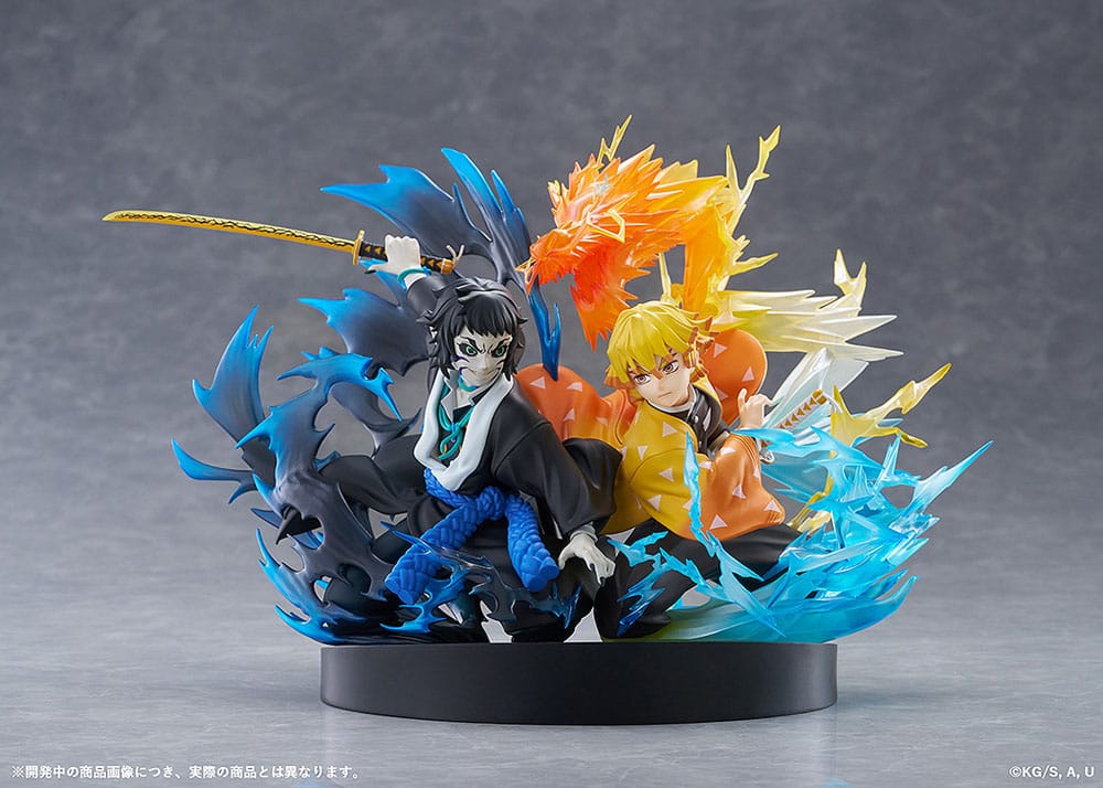 PREORDINE+ 02/2027 (NON CANCELLABILE) Demon Slayer: Kimetsu no Yaiba PVC Statue Zenitsu Agatsuma & Kaigaku 15 cm