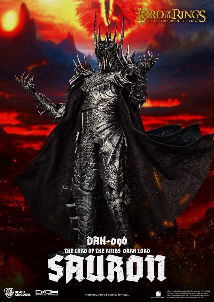PREORDINE ESAURITO Lord of the Rings Dynamic 8ction Heroes Action Figure 1/9 Sauron 29 cm