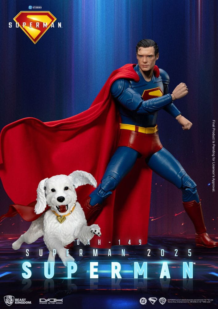 🧪 LAB | SU ORDINAZIONE Superman (2025) Action Figure Superman & Krypto 21 cm