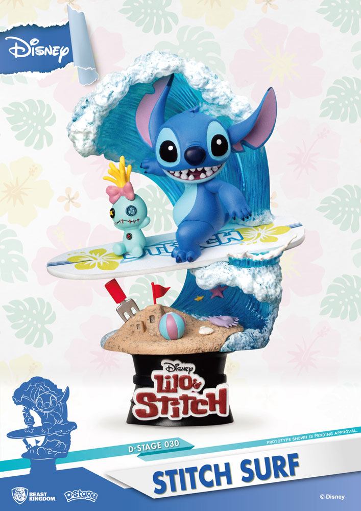Disney Summer Series D-Stage PVC Diorama Stitch Surf 15cm *SPECIAL PRICE*