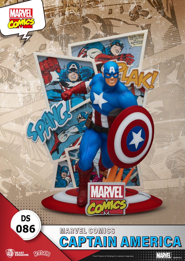 PREORDINE ESAURITO Marvel Comics D-Stage PVC Diorama Captain America 16 cm