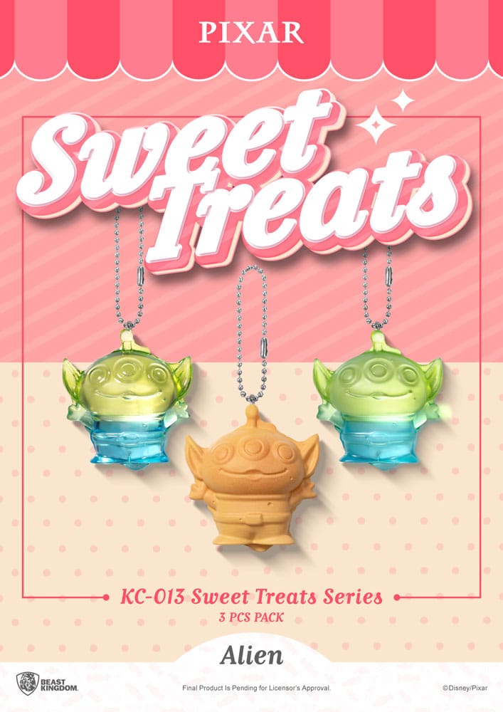 AUF BESTELLUNG HERGESTELLT Pixar Sweet Treats Serie Schlüsselanhänger 3er-Pack 4 cm