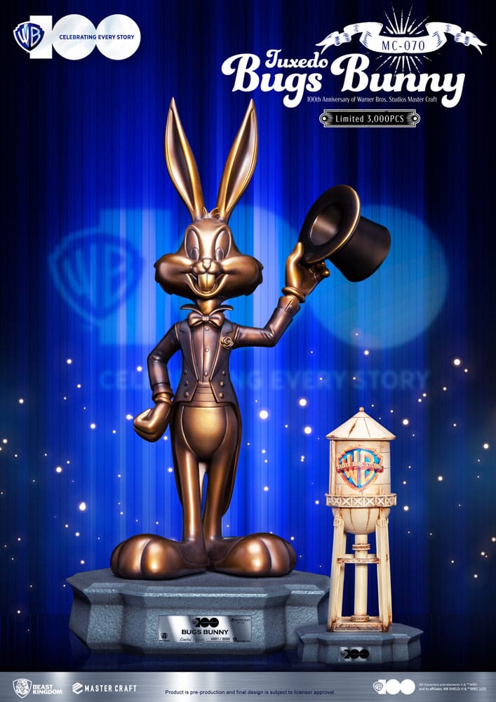 SU ORDINAZIONE Looney Tunes 100th anniversary of Warner Bros. Studios Master Craft Statue Bugs Bunny 46 cm *PREZZO SPECIALE* ESAURITO