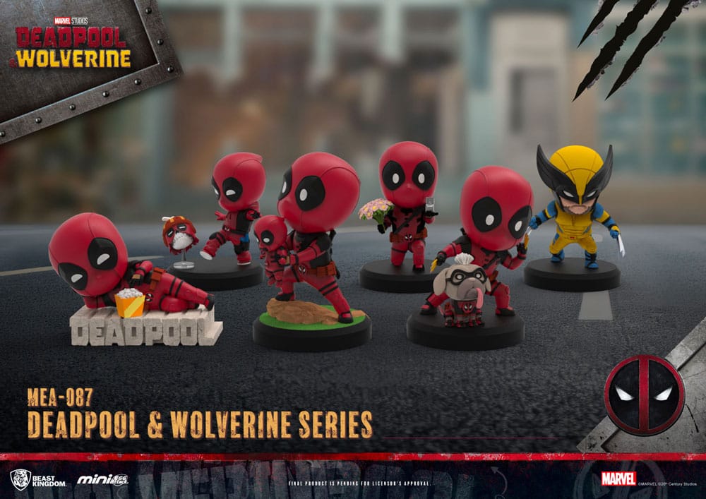 🧪 LAB | SU ORDINAZIONE Deadpool 3 Deadpool & Wolverine Series Mini Egg Attack Figures 8 cm