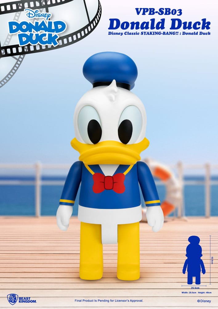MADE TO ORDER Disney Syaing Bang Vinyl Bank Mickey and Friends Donald Duck 53 cm