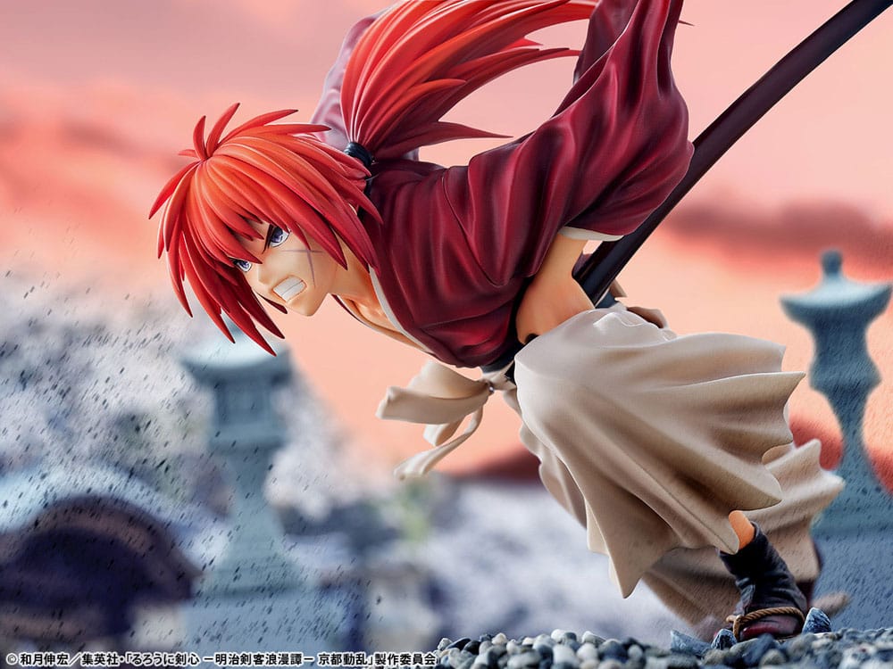 PREORDINE+ 01/2026 Rurouni Kenshin: Meiji Kenkaku Romantan Kyoto Douran PVC Statue 1/6 Kenshin Himura Dragon Flight of Heaven Ver. 26 cm