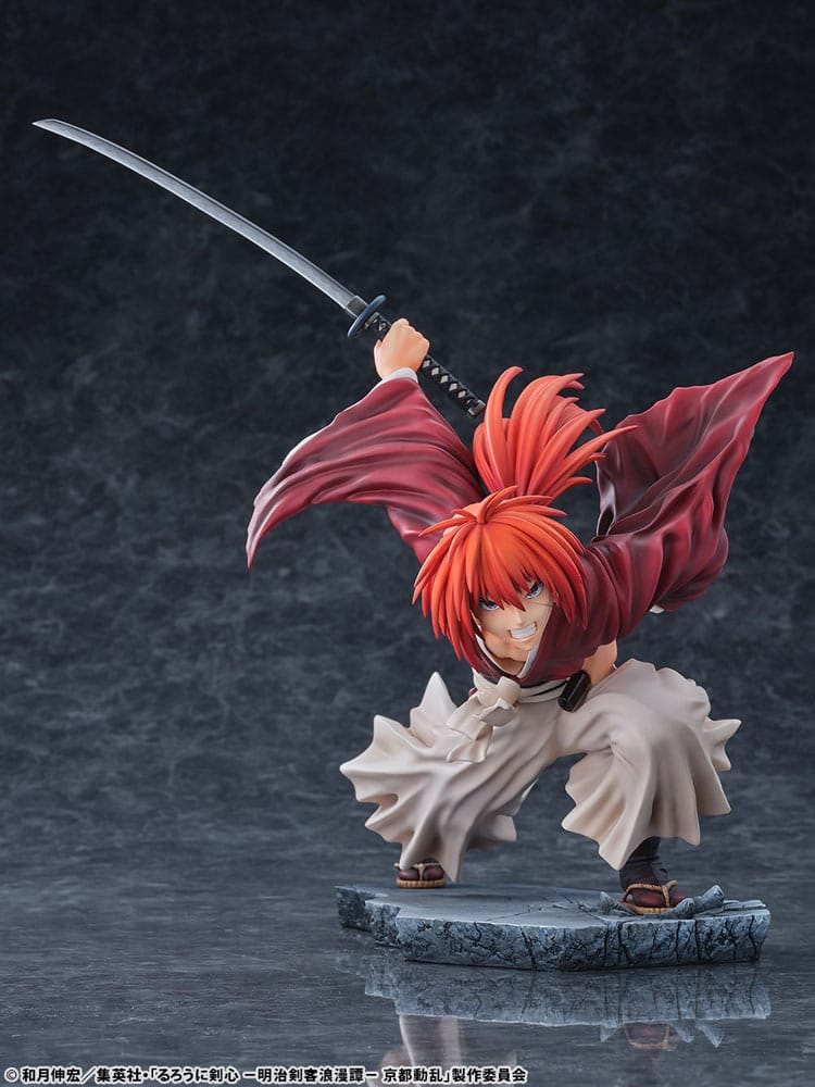 PREORDINE+ 01/2026 Rurouni Kenshin: Meiji Kenkaku Romantan Kyoto Douran PVC Statue 1/6 Kenshin Himura Dragon Flight of Heaven Ver. 26 cm