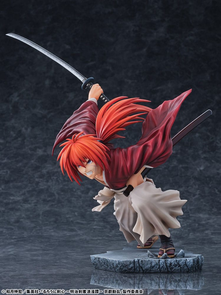 PREORDINE+ 01/2026 Rurouni Kenshin: Meiji Kenkaku Romantan Kyoto Douran PVC Statue 1/6 Kenshin Himura Dragon Flight of Heaven Ver. 26 cm