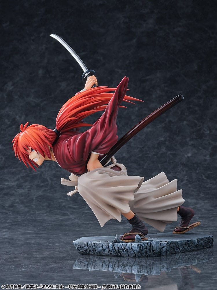 PREORDINE+ 01/2026 Rurouni Kenshin: Meiji Kenkaku Romantan Kyoto Douran PVC Statue 1/6 Kenshin Himura Dragon Flight of Heaven Ver. 26 cm