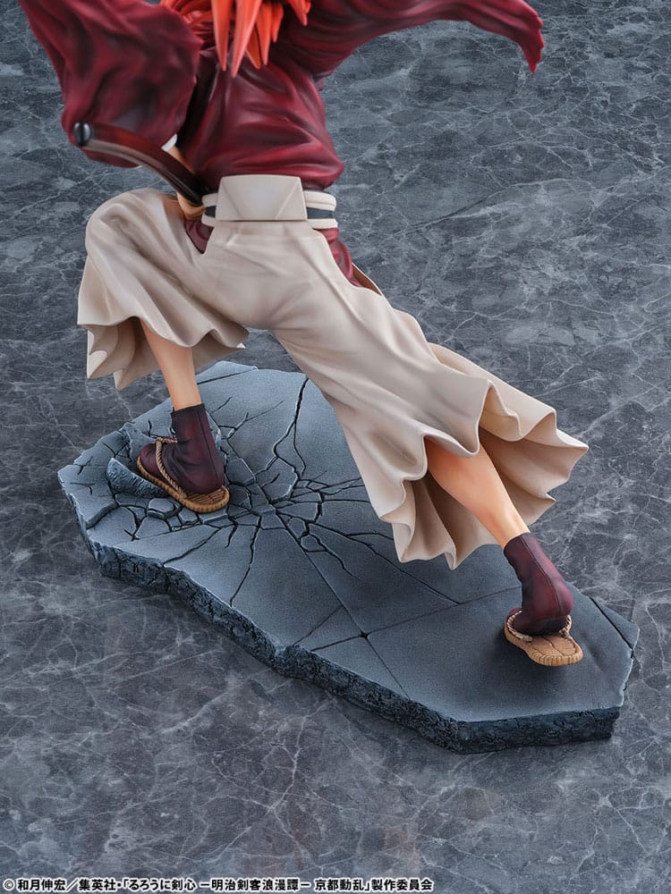 PREORDINE+ 01/2026 Rurouni Kenshin: Meiji Kenkaku Romantan Kyoto Douran PVC Statue 1/6 Kenshin Himura Dragon Flight of Heaven Ver. 26 cm