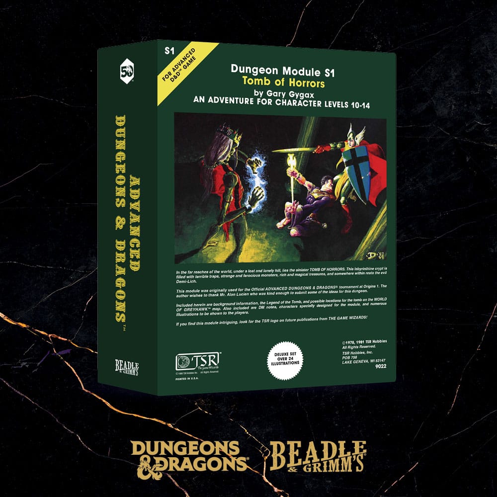 SU ORDINAZIONE Dungeons & Dragons Classic Module Dice Set Tomb of Horrors (7) *PREZZO SPECIALE*