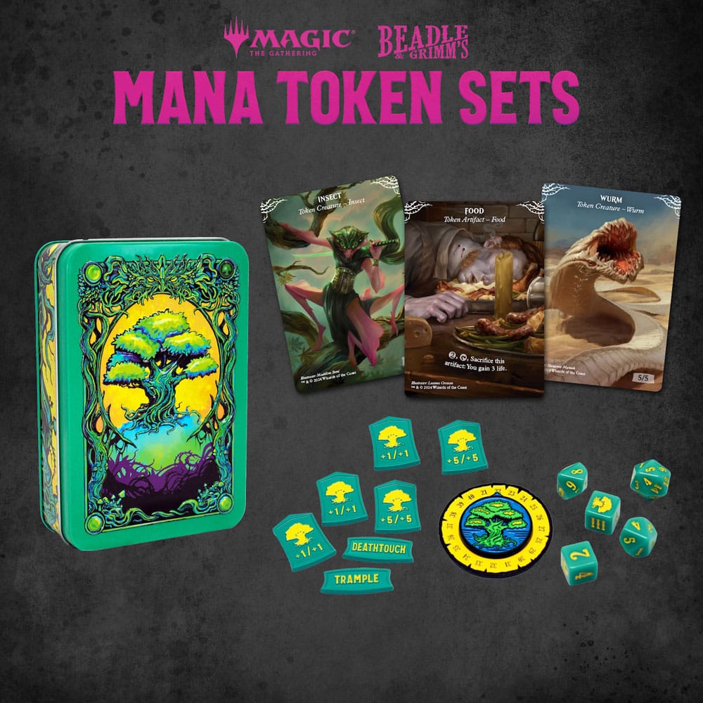 SU ORDINAZIONE Magic the Gathering Dice and Token Pack Green Mana